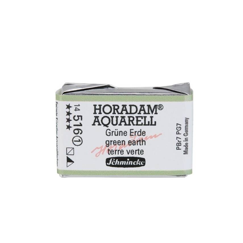 Schmincke Horadam Aquarell Artist Watercolor Full Pan Series 1 516 Green Earth - 1