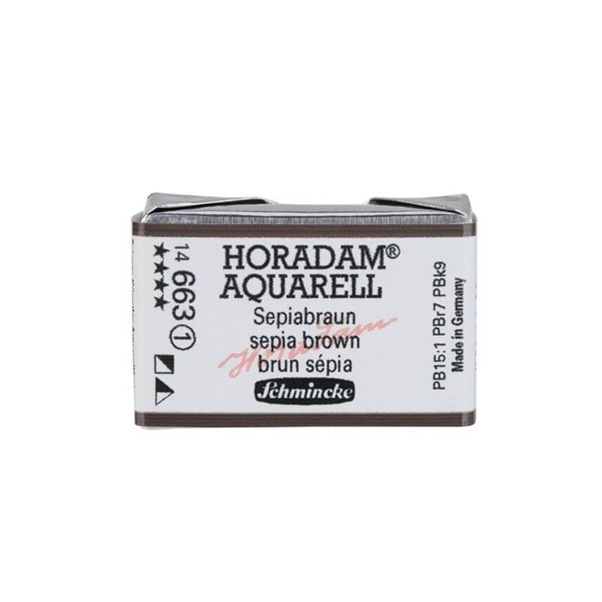 Schmincke Horadam Aquarell Artist Watercolor Full Pan Series 1 663 Sepia Brown - 1