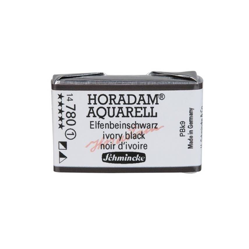 Schmincke Horadam Aquarell Artist Watercolor Full Pan Series 1 780 Ivory Black - 1