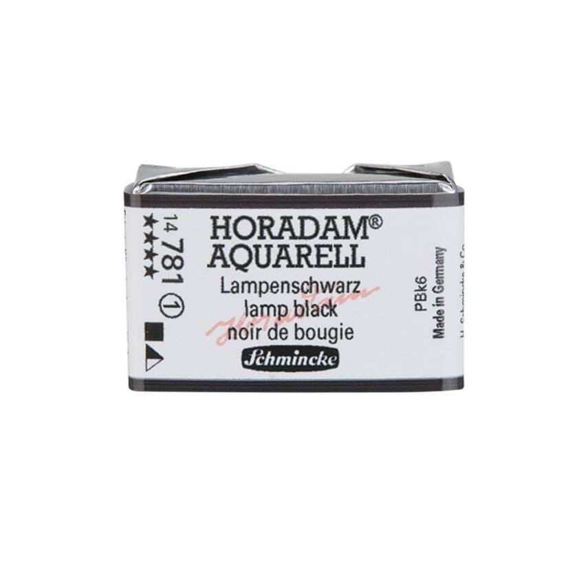 Schmincke Horadam Aquarell Artist Watercolor Full Pan Series 1 781 Lamp Black - 1