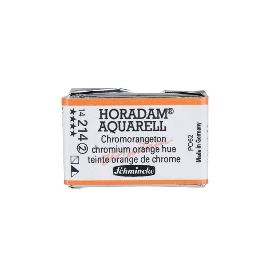 Schmincke Horadam Aquarell Artist Watercolor Full Pan Series 2 214 Chrome Orange No Lead - 1
