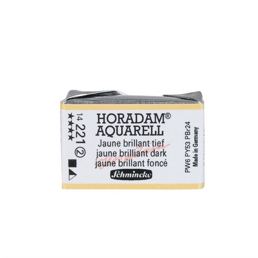 Schmincke Horadam Aquarell Artist Watercolor Full Pan Series 2 221 Jaune Brilliant Dark - 1