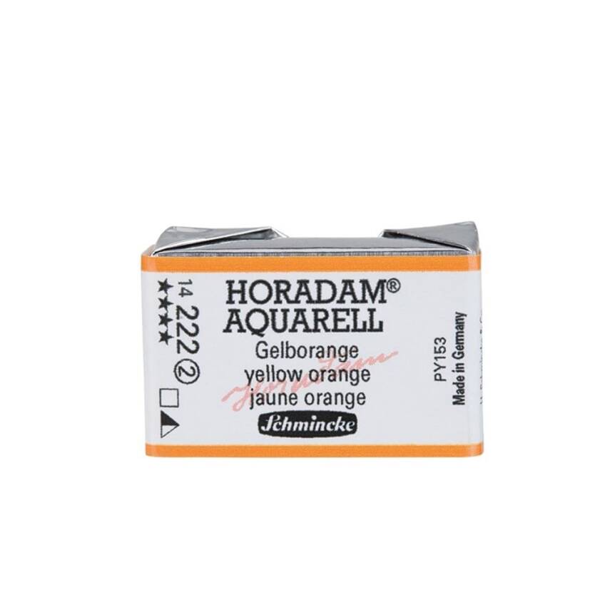 Schmincke Horadam Aquarell Artist Watercolor Full Pan Series 2 222 Yellow Orange - 1