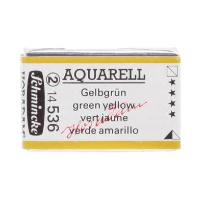 Schmincke Horadam Aquarell Artist Watercolor Full Pan Series 2 536 Green Yellow