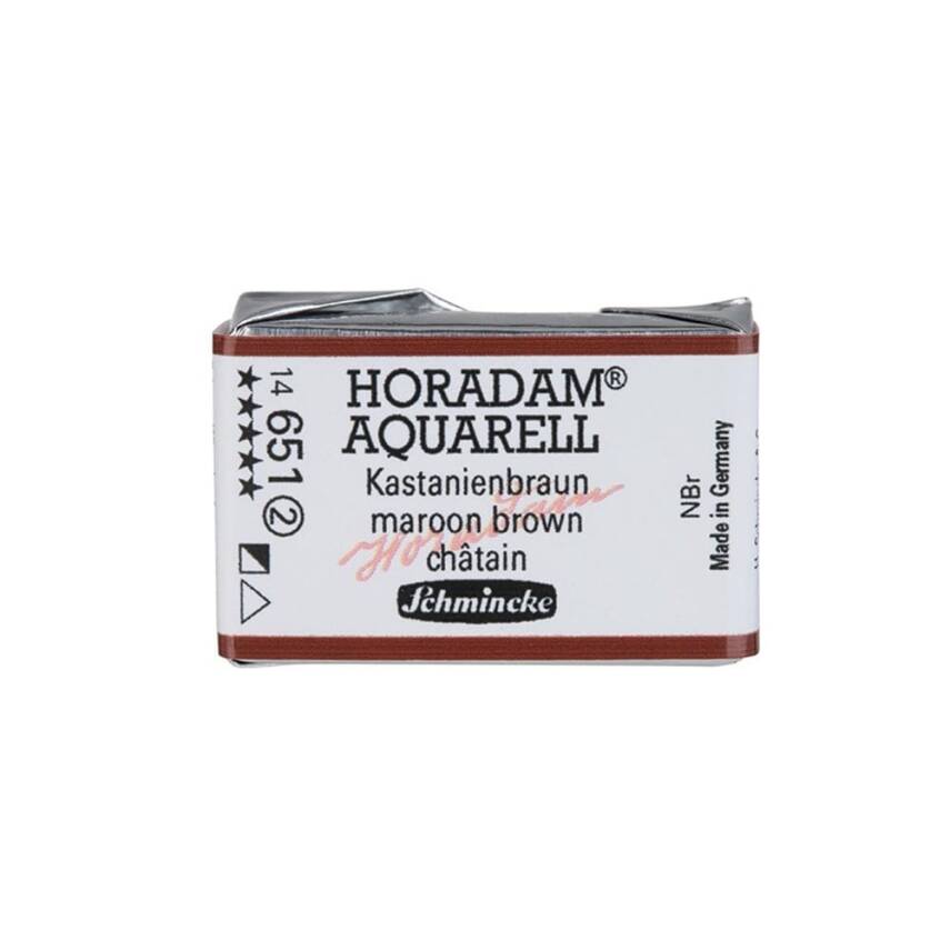Schmincke Horadam Aquarell Artist Watercolor Full Pan Series 2 651 Maroon Brown - 1