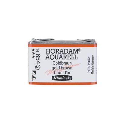 Schmincke Horadam Aquarell Artist Watercolor Full Pan Series 2 654 Gold Brown