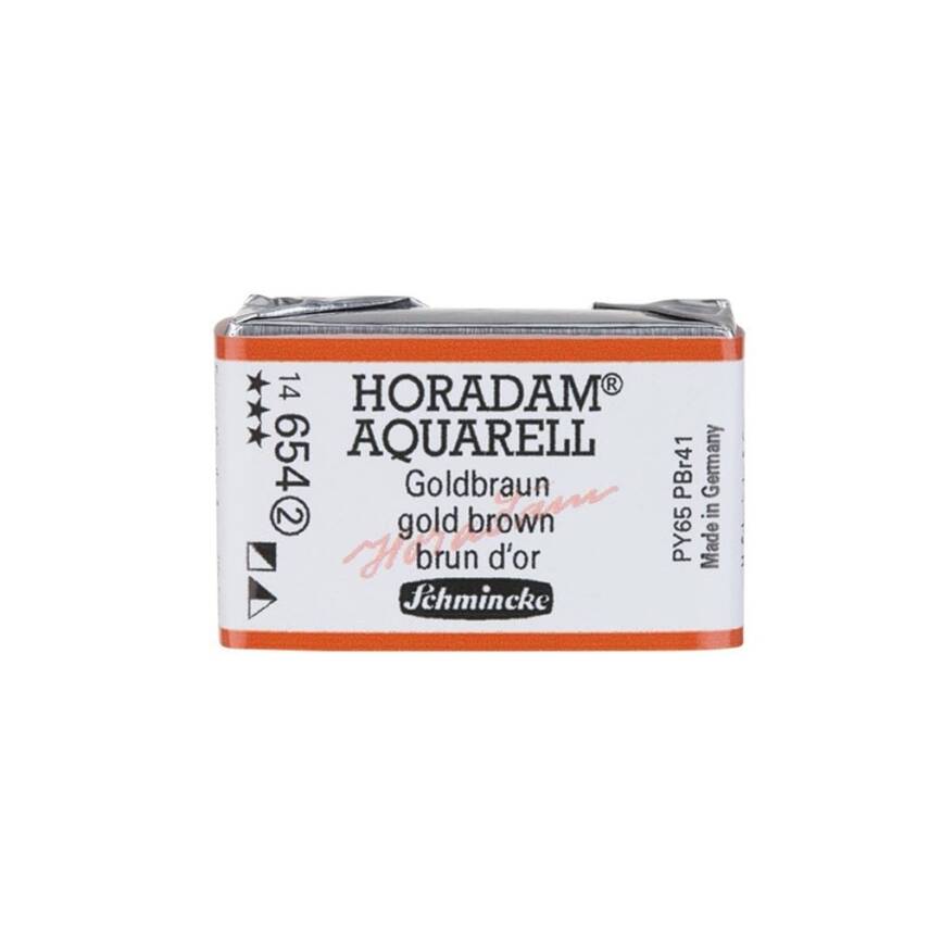 Schmincke Horadam Aquarell Artist Watercolor Full Pan Series 2 654 Gold Brown - 1