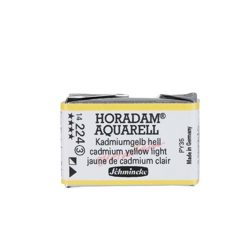 Schmincke Horadam Aquarell Artist Watercolor Full Pan Series 3 224 Cadmium Yellow Light - 1