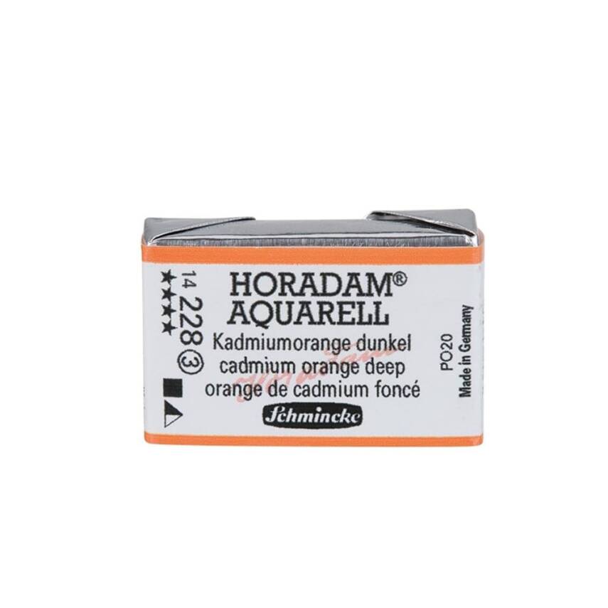 Schmincke Horadam Aquarell Artist Watercolor Full Pan Series 3 228 Cadmium Orange Deep - 1
