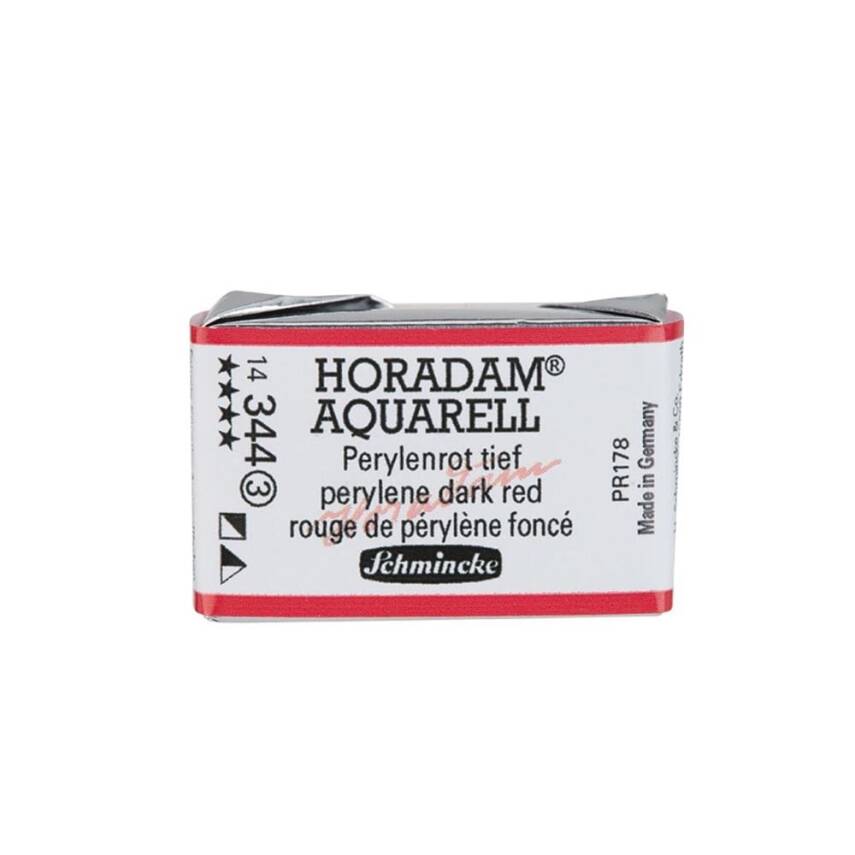 Schmincke Horadam Aquarell Artist Watercolor Full Pan Series 3 344 Perylene Dark Red - 1