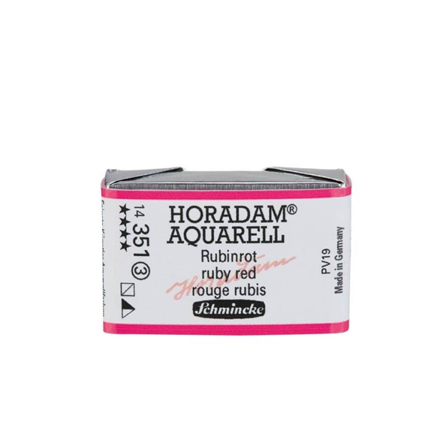 Schmincke Horadam Aquarell Artist Watercolor Full Pan Series 3 351 Ruby Red - 1
