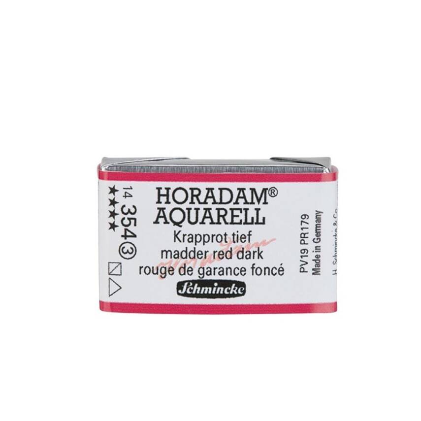 Schmincke Horadam Aquarell Artist Watercolor Full Pan Series 3 354 Madder Red Dark - 1