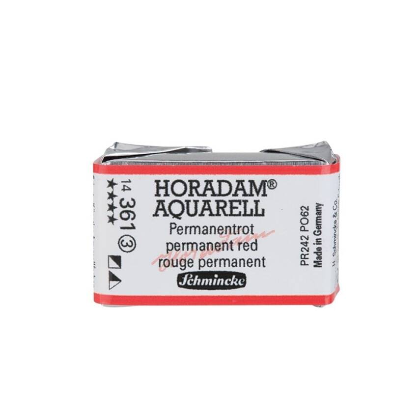 Schmincke Horadam Aquarell Artist Watercolor Full Pan Series 3 361 Permanent Red - 1