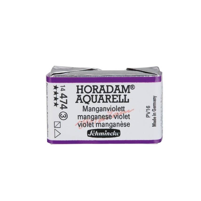 Schmincke Horadam Aquarell Artist Watercolor Full Pan Series 3 474 Manganese Violet - 1