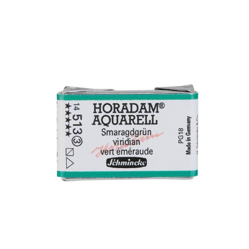 Schmincke Horadam Aquarell Artist Watercolor Full Pan Series 3 513 Viridian - 1
