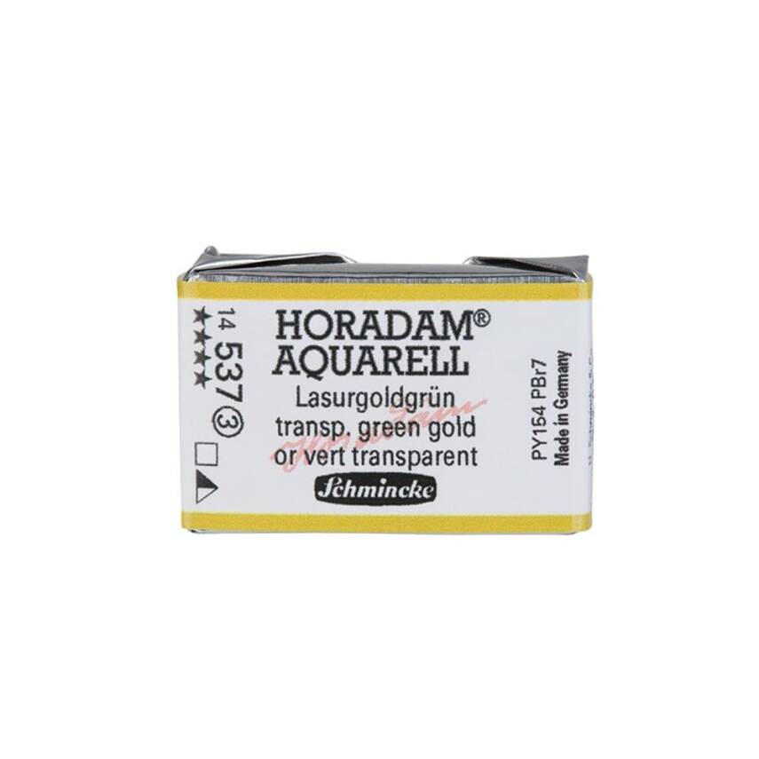 Schmincke Horadam Aquarell Artist Watercolor Full Pan Series 3 537 Transparent Green Gold - 1