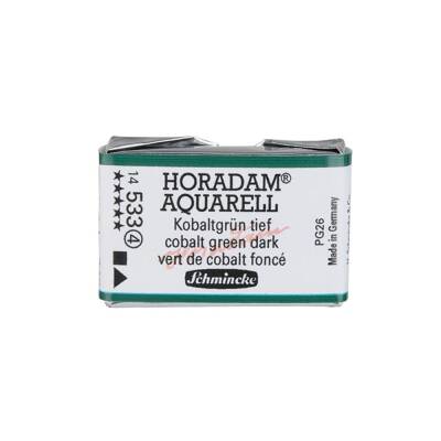 Schmincke Horadam Aquarell Artist Watercolor Full Pan Series 4 533 Cobalt Green Dark