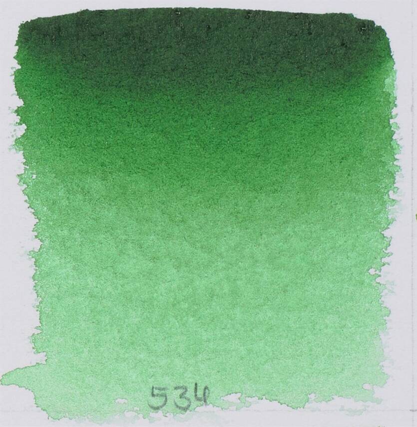 Schmincke Horadam Aquarell Artist Watercolor Permanent Green Olive 1/2 Tab. - 2