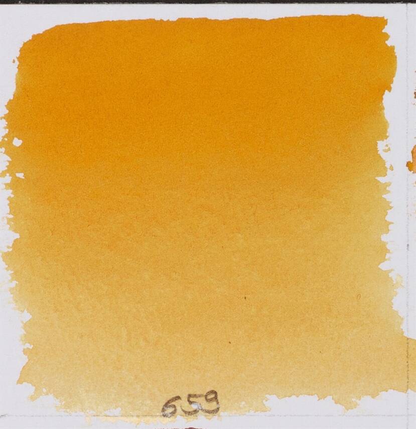 Schmincke Horadam Aquarell Artist Watercolor Titanium Gold Ocher 1/2 Tab. - 2