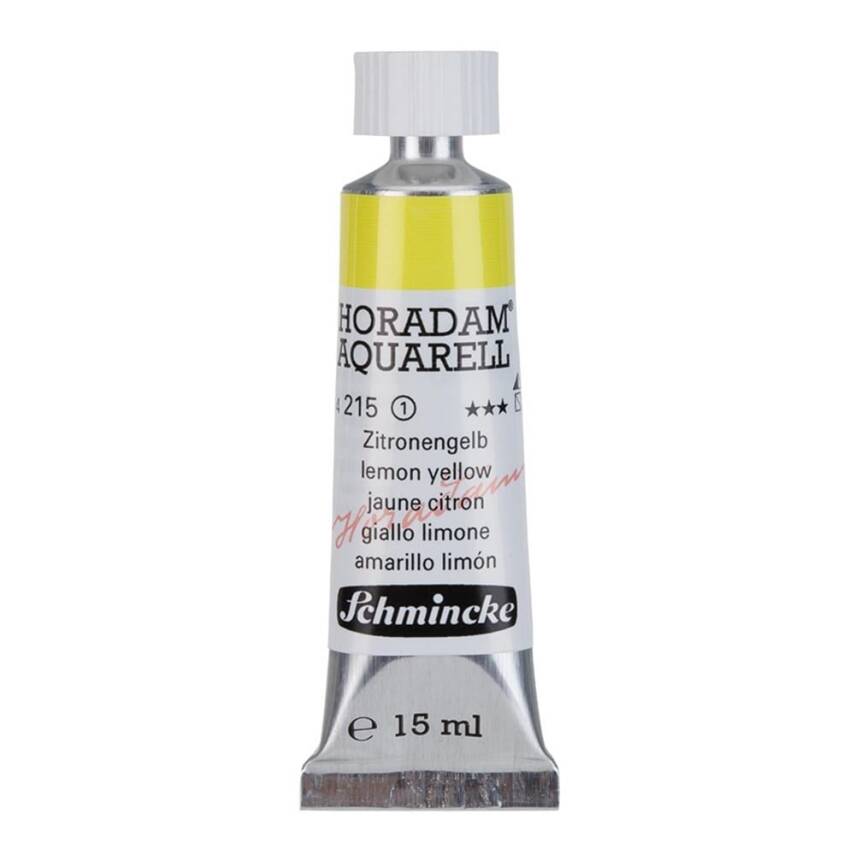 Schmincke Horadam Aquarell Artist Watercolour 15 ml Tube Series 1 215 Lemon Yellow - 1