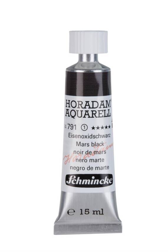 Schmincke Horadam Aquarell Artist Watercolour 15 ml Tube Series 1 791 Mars Black - 1