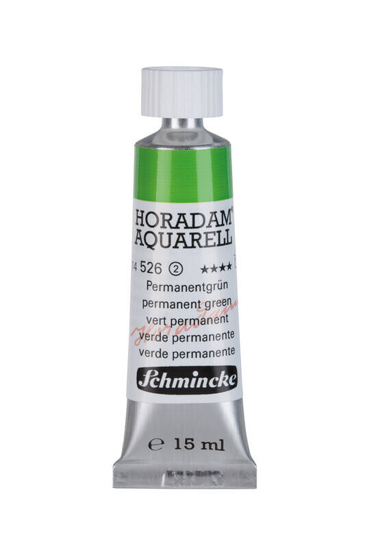 Schmincke Horadam Aquarell Artist Watercolour 15 ml Tube Series 2 526 Permanent Green - 1