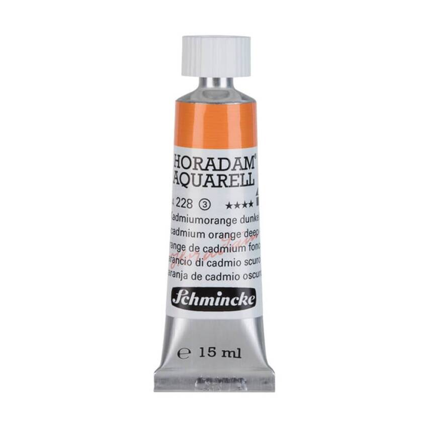 Schmincke Horadam Aquarell Artist Watercolour 15 ml Tube Series 3 228 Cadmium Orange Deep - 1