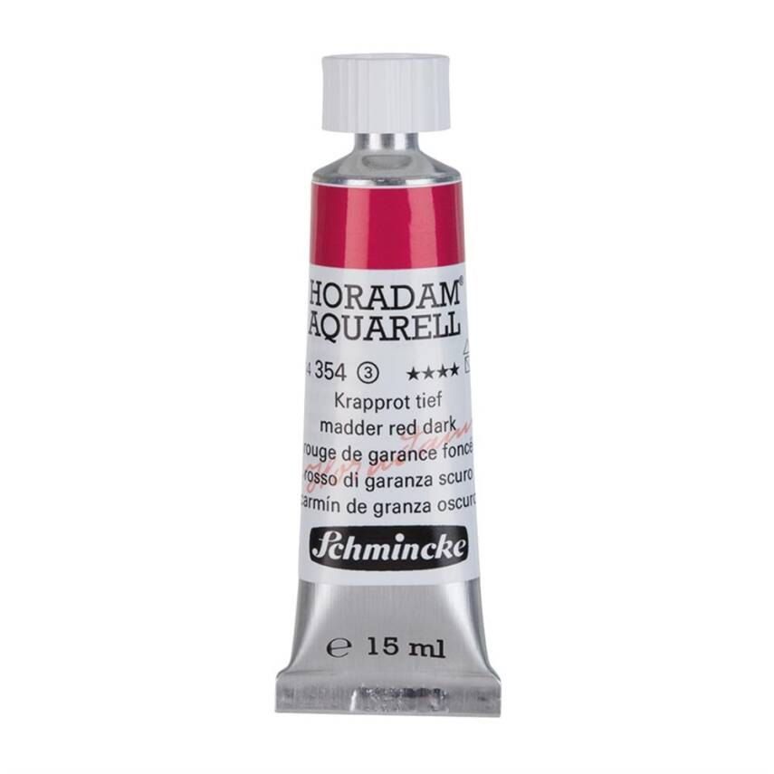 Schmincke Horadam Aquarell Artist Watercolour 15 ml Tube Series 3 354 Madder Red Dark - 1