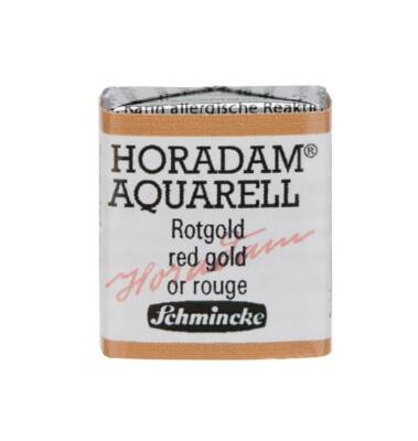 Schmincke Horadam Aquarell Gilding Watercolour Half Pan 896 Red Gold