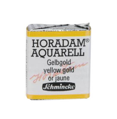 Schmincke Horadam Aquarell Gilding Watercolour Half Pan 897 Yellow Gold