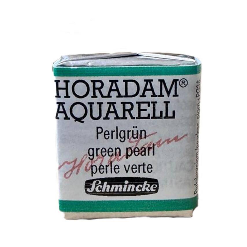 Schmincke Horadam Aquarell Gilding Watercolour Half Pan 992 Green Pearl - 1