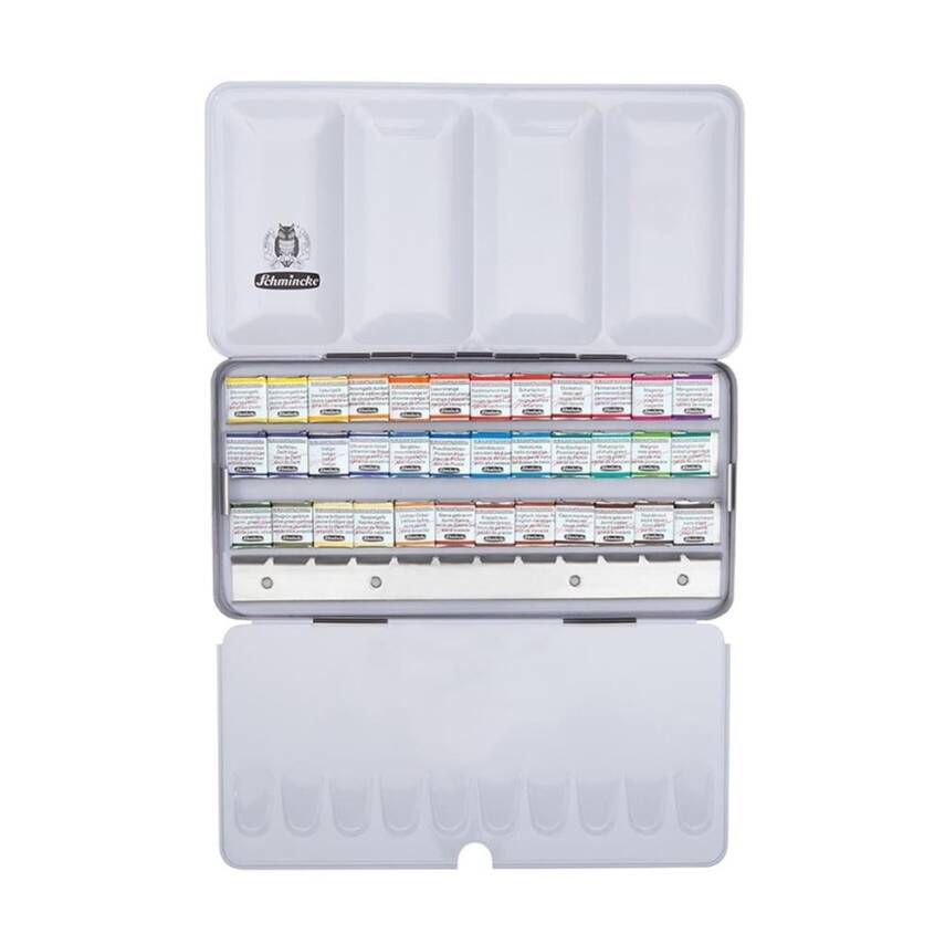 Schmincke Horadam Aquarell Metal Box Artist Watercolor Set 36 X Half Pan 74436 - 1