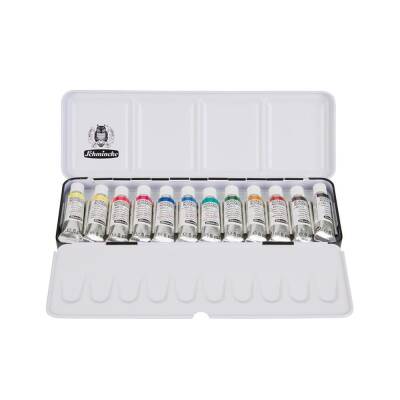 Schmincke Horadam Aquarell Metal Box Pocket Artist Watercolor Set 12 X 5 ml Tube 74112 - 3