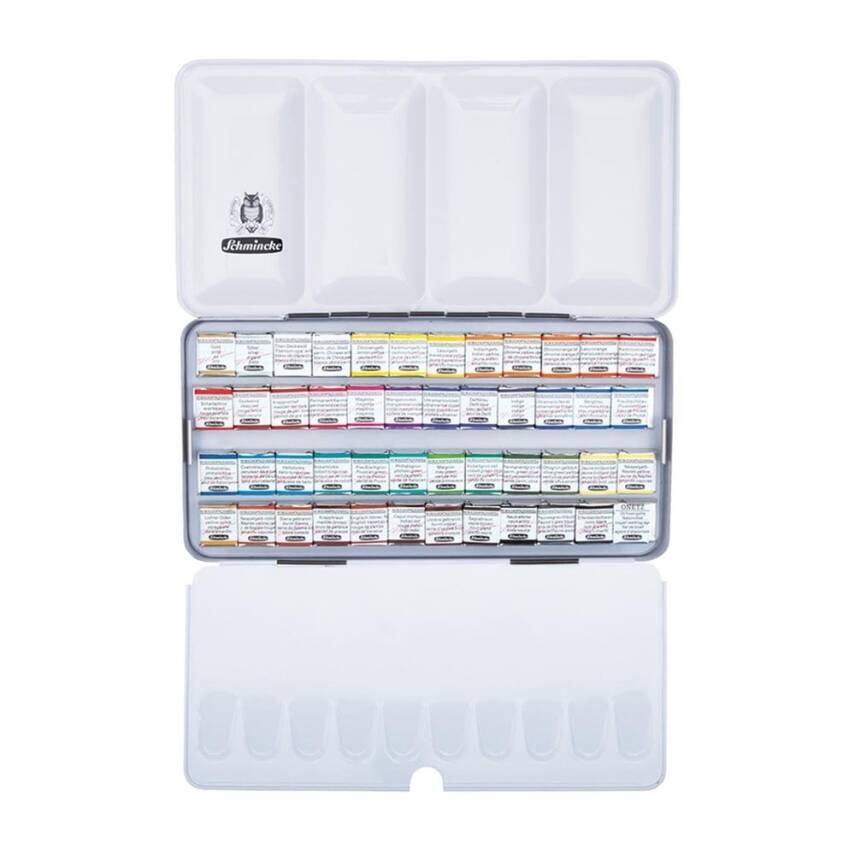 Schmincke Horadam Aquarell Metal Kutu Artist Sulu Boya Seti 48 X Yarım Tablet 74448 - 1