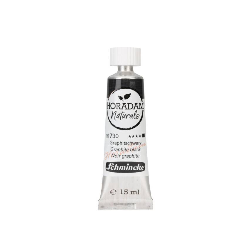 Schmincke Horadam Aquarell Naturals Vegan Suluboya 15 ml Tüp 730 Graphite Black - 1