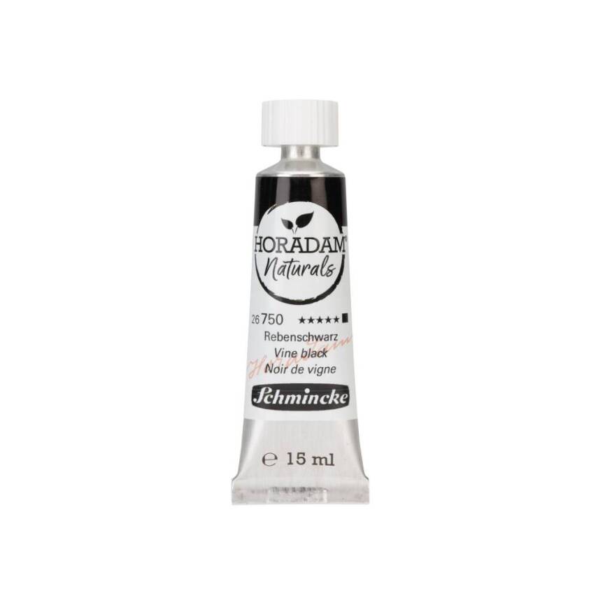 Schmincke Horadam Aquarell Naturals Vegan Watercolor 15 ml Tube 750 Vine Black - 5