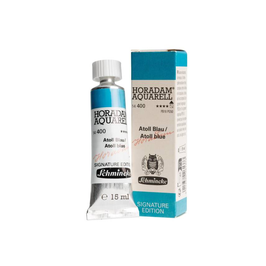 Schmincke Horadam Aquarell Artist Sulu Boya 15 ml 400 Atoll Blue Signature Edition Özel Renkler - 1