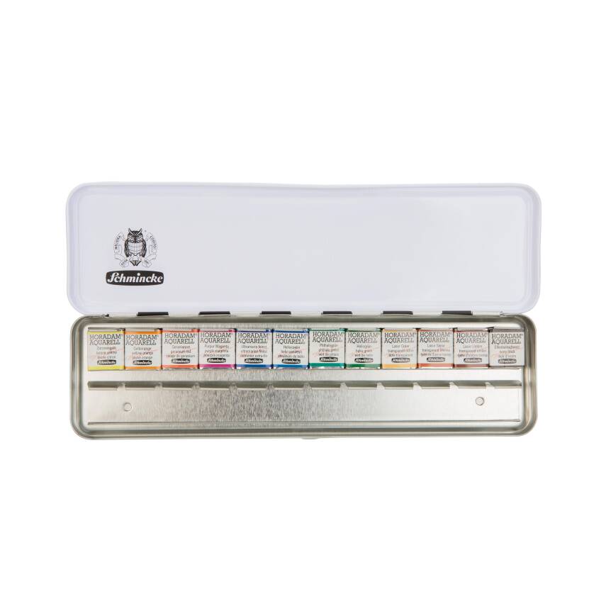 Schmincke Horadam Aquarell Slimline Edition Suluboya Seti 12 X Yarım Tablet 74825 - 3