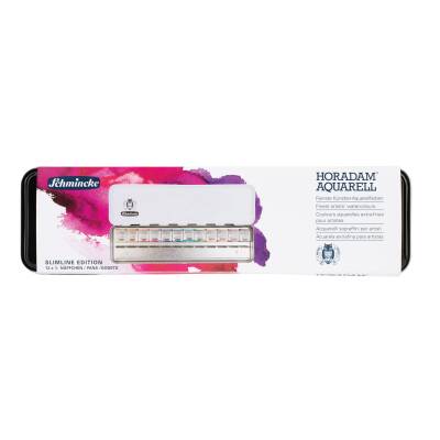 Schmincke Horadam Aquarell Slimline Edition Suluboya Seti 12 X Yarım Tablet 74825 - 4