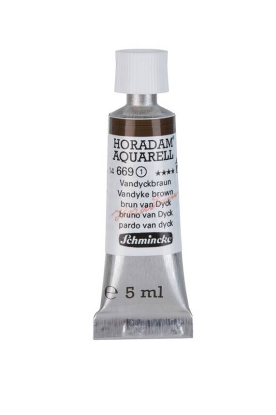 Schmincke Horadam Aquarell Sulu Boya 5 Ml 669 Vandyke Brown - 1