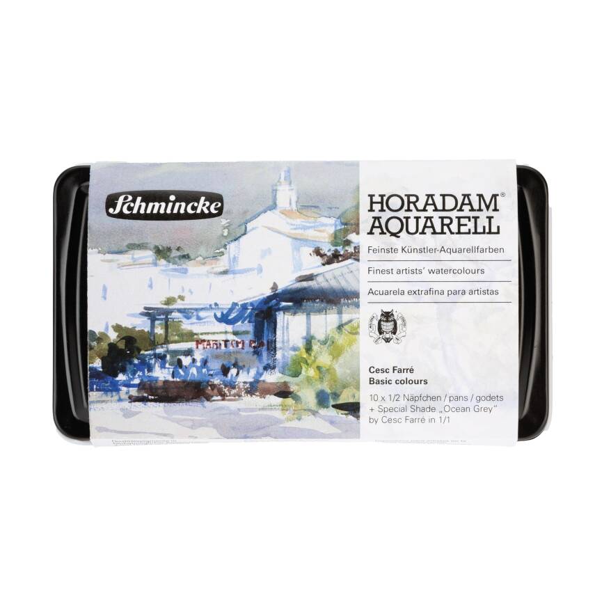 Schmincke Horadam Aquarell Suluboya Seti Special Edition Cesc Ferre Temel Renkleri 10 X Yarım Tablet 1 Tam Tablet 74654 - 5
