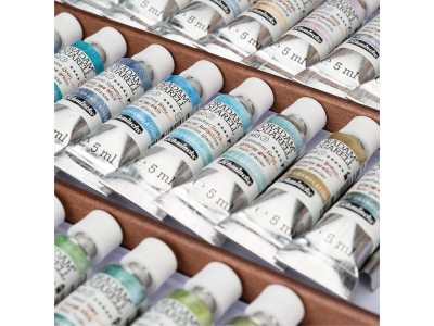 Schmincke Horadam Aquarell Supergranulating Wooden Box Artist Watercolour Set 5 ml x 50 Tubes 74661 - 3