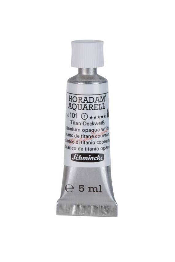 Schmincke Horadam Aquarell Watercolor 5 Ml Tube 101 Titanium Opaque White - 1