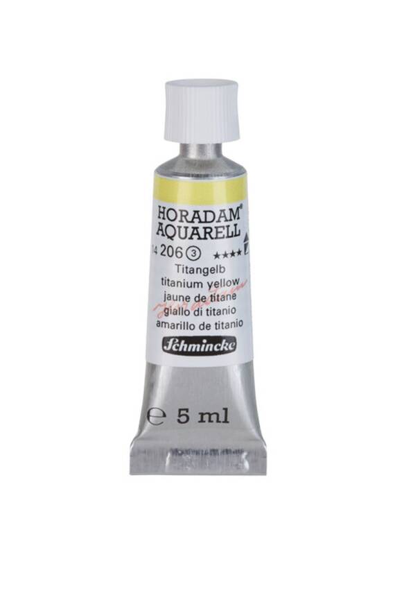 Schmincke Horadam Aquarell Watercolor 5 Ml Tube 206 Titanium Yellow - 1