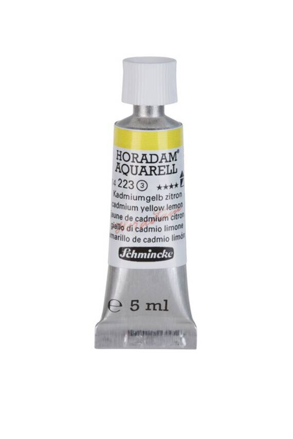 Schmincke Horadam Aquarell Watercolor 5 Ml Tube 223 Cadmium Yellow Lemon - 1