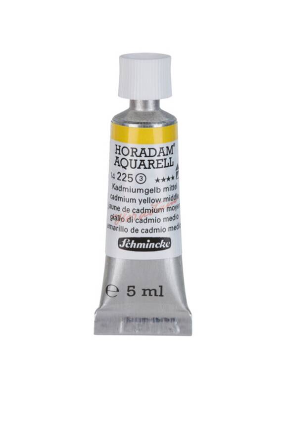 Schmincke Horadam Aquarell Watercolor 5 Ml Tube 225 Cadmium Yellow Middle - 1