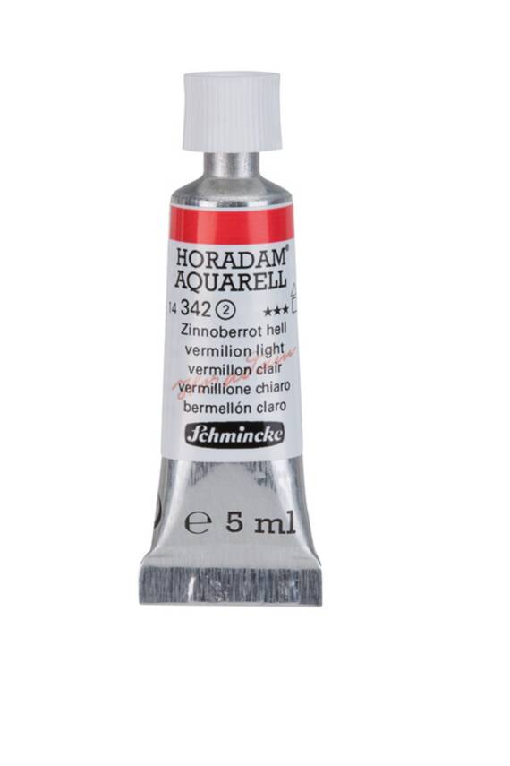 Schmincke Horadam Aquarell Watercolor 5 Ml Tube 342 Vermilion Light - 1