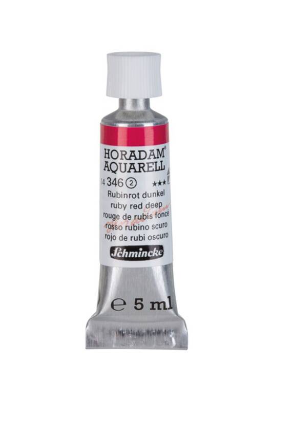 Schmincke Horadam Aquarell Watercolor 5 Ml Tube 346 Ruby Red Deep - 1