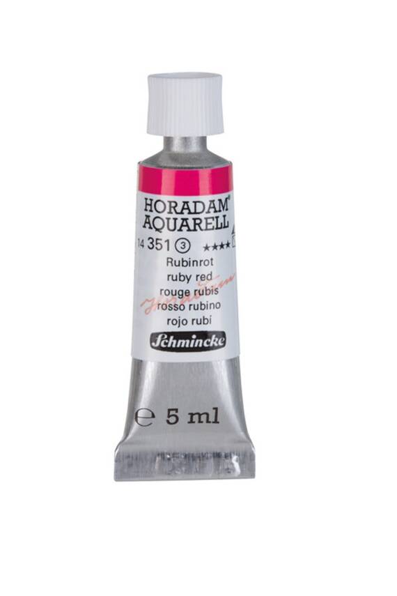 Schmincke Horadam Aquarell Watercolor 5 Ml Tube 351 Ruby Red - 1