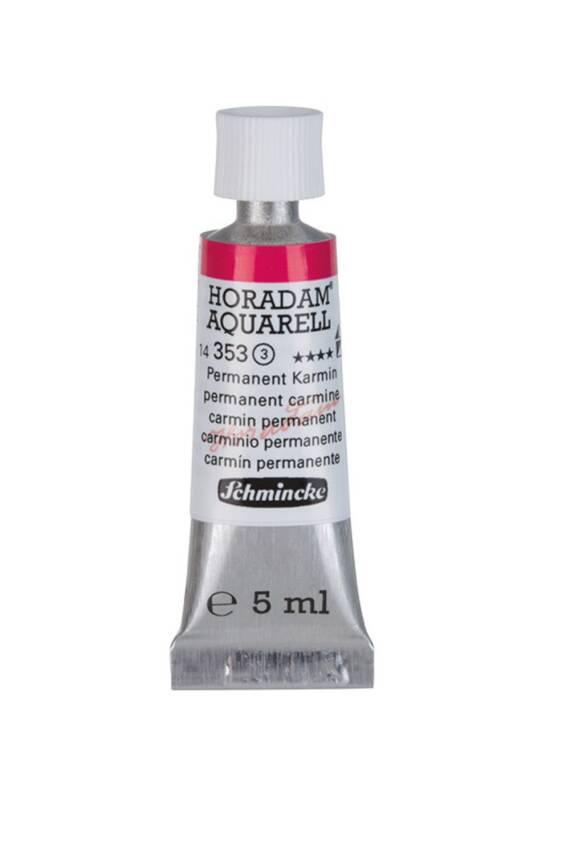 Schmincke Horadam Aquarell Watercolor 5 Ml Tube 353 Permanent Carmine - 1